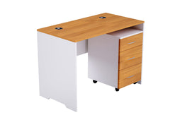 Mahmayi Zelda 246 12 Contemporary Office Desk, Light Walnut, MEA12APLArgent A12 Contemporary Office Desk