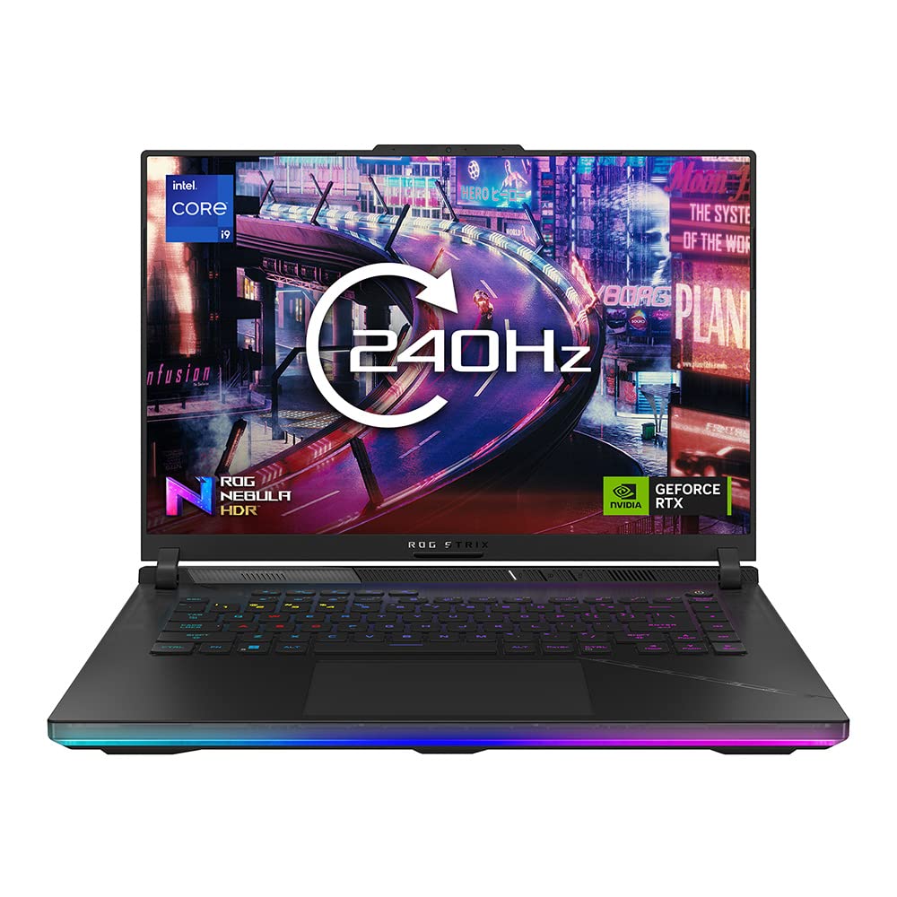 ASUS ROG Strix SCAR 16 G634JZ 16.0” WQXGA 240Hz 1100nits Gaming Laptop (Intel i9-13980HX, NVIDIA GeForce RTX 4080, 32GB RAM, 1TB SSD, Windows 11) Includes ROG HDR Nebula Display