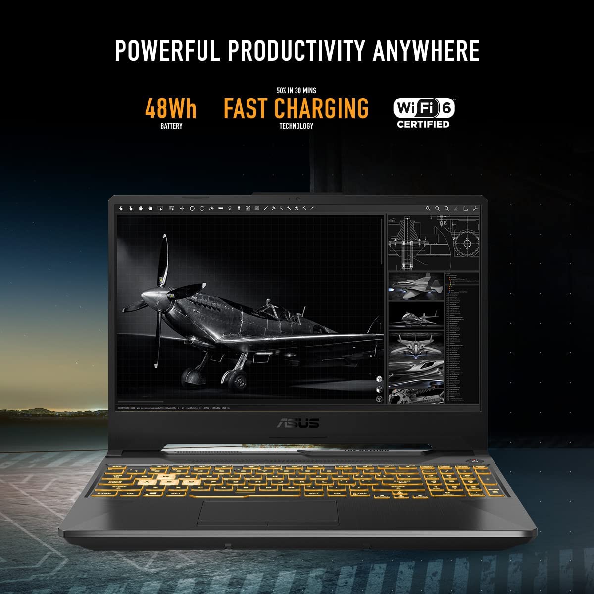 ASUS TUF Gaming F15 Gaming Laptop, 15.6” 144Hz FHD Display, Intel Core i5-11400H Processor, GeForce RTX 2050, 8GB DDR4 RAM, 512GB PCIe SSD Gen 3, Wi-Fi 6, Windows 11, FX506HF-ES51