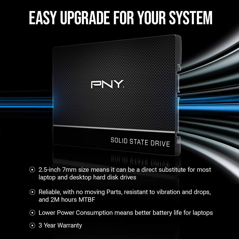 PNY CS900 2TB 3D NAND 2.5" SATA III Internal Solid State Drive (SSD) - (SSD7CS900-2TB-RB)