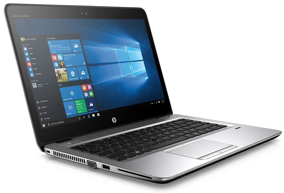 HP EliteBook 840 G3 Intel Core i5 6th Generation 8GB DDR4 RAM 256GB SSD 14" Screen FHD Windows 10 Pro 64-Bit Silver Laptop (Renewed) With 15 days itsizer golden warranty