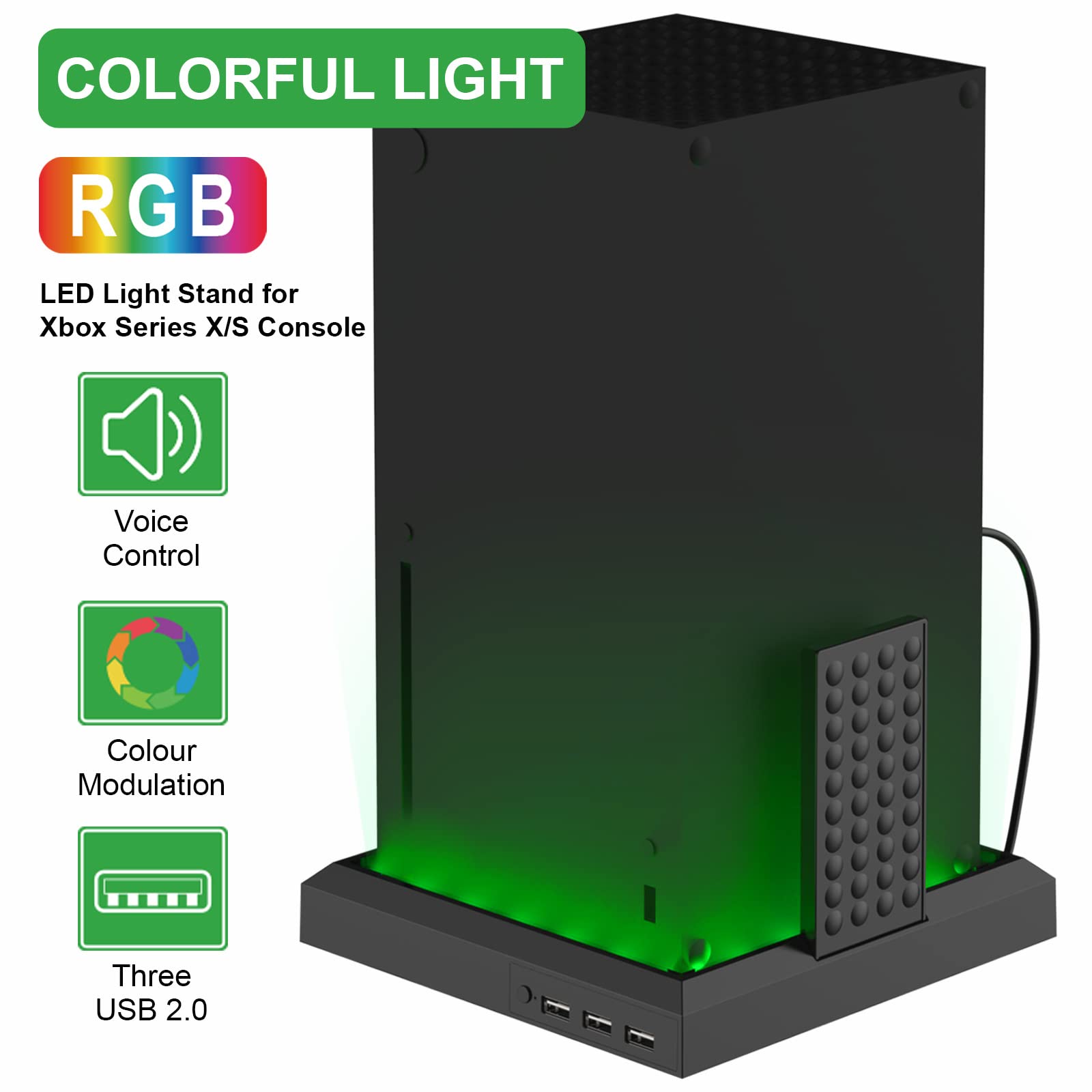 Multi-Colour LED Light-up Console Stand Compatible with Xbox Series X/S Console