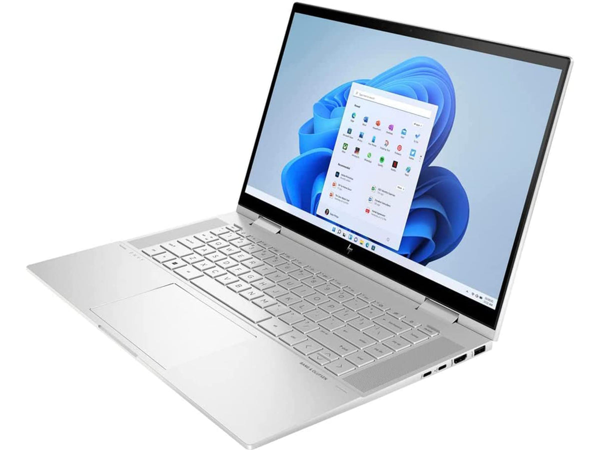 HP 2022 Envy X360 2-in-1 15.6" FHD Touchscreen Laptop, Intel Evo Platform Core i5 1235U, 32GB RAM, 2TB PCIe SSD, Backlit Keyboard, Intel Iris Xe Graphics, Windows 11, Silver, 32GB USB Card