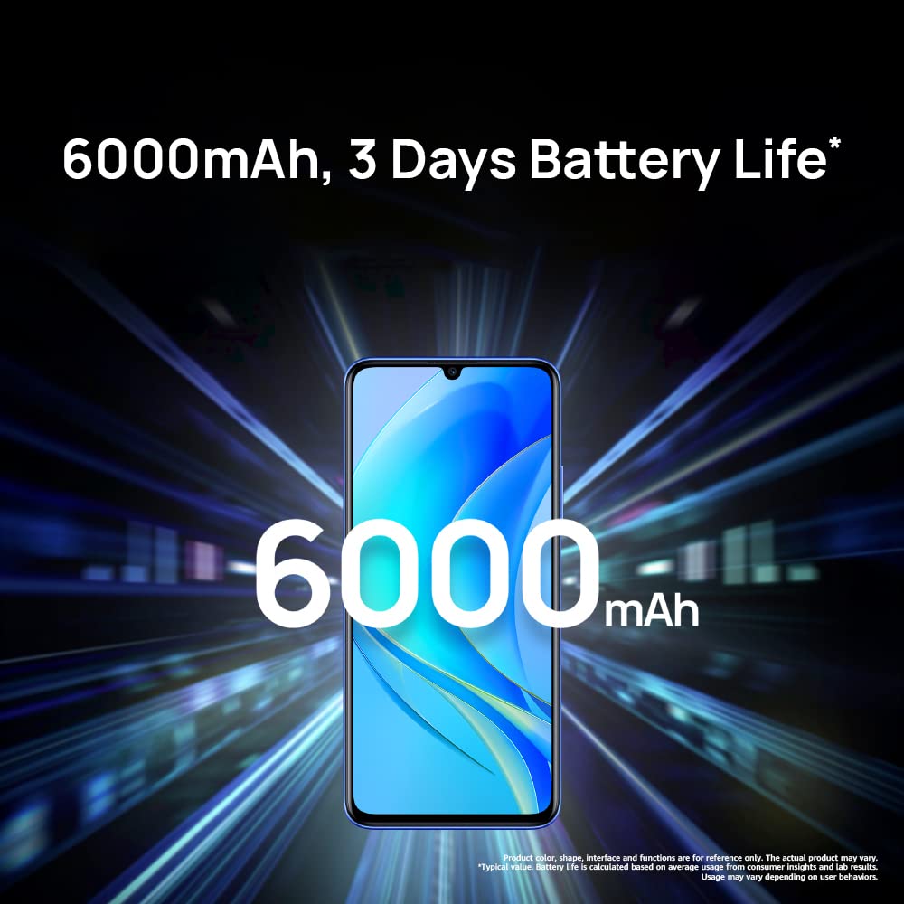 HUAWEI nova Y70 Smartphone, 6000 Mah Large Battery, 22.5W Supercharge, 6.75 Inches Fullview Display, 90% Screen-To-Body Ratio, 48 Mp Ai Triple Camera, 4GB+128GB, Midnight Black