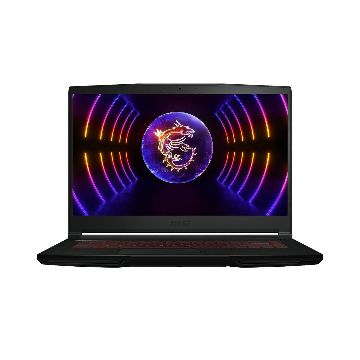 MSI GF63 Thin 12VE 9S7-16R821-027, Gaming Laptop, Intel Core i7-12650H, 15.6 Inch, 512GB M.2 PCIe SSD, 16GB RAM, RTX 4050, GDDR6 6GB, Windows® 11, Eng/Arabic KB - Black