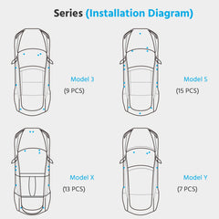 Car Interior LED Lights Bulbs, Fit for Tesla Model 3/Y/S/X Interior LED Lights Bulbs Kit, bright Easy-Plug Replacement Lights, Fit Trunk, Frunk, Door Puddle, Foot-Well, Tesla Accessories (4Pack)