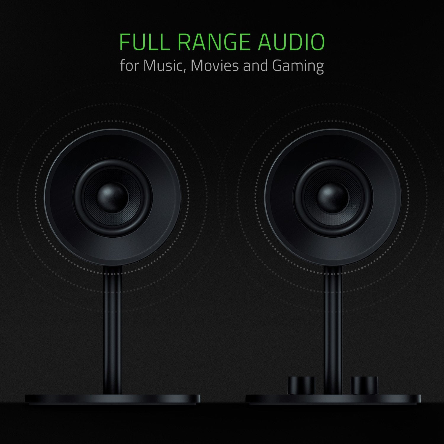 Razer Nommo 2.0 PC Speakers with Full Range Sound RZ05 02450100 R3W1, Black