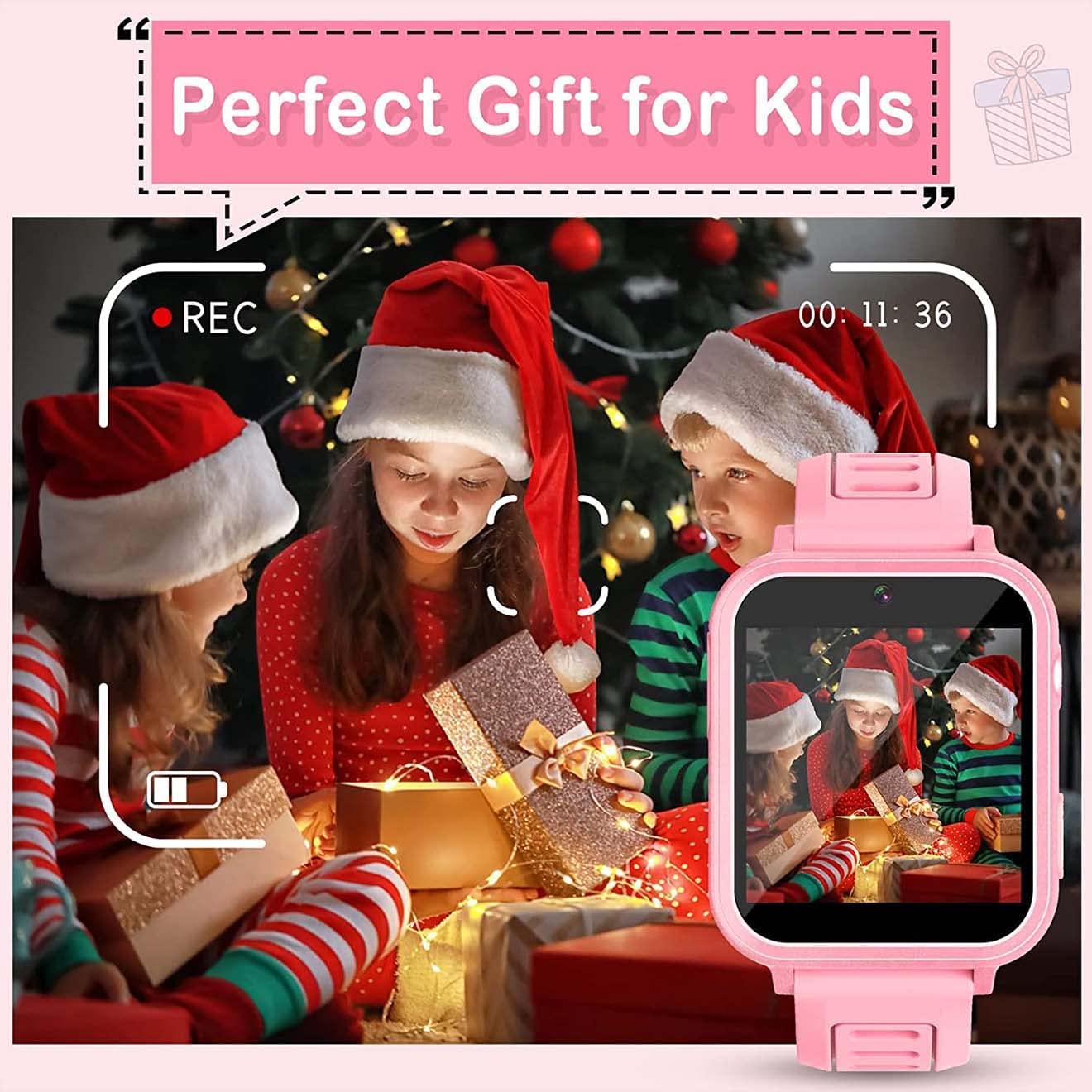 Kids Smart Watch, Toddler Watch Toys for 3-12 Ages Year Old, Smartwatches with 24 Learning Games Video Camera Pedometer Music Alarm Flashlight, Birthday Gift Boys Girls Kids, Educational