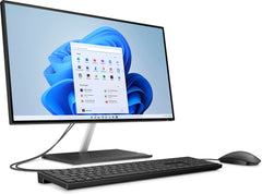 HP All-in-One 24-cb1004ne Bundle All-in-One PC, 23.8" FHD, 12th Gen Intel® Core™ i3 processor, 4GB RAM, 256GB SSD,Intel® UHD Graphics, Windows 11 Home, En-Ar KB, Jet Black - [6J7E8EA]