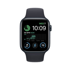 New Apple Watch SE (2nd generation) (GPS, 44mm) Smart watch - Midnight Aluminium Case with Midnight Sport Band - Regular. Fitness & Sleep Tracker, Crash Detection, Heart Rate Monitor, Water Resistant