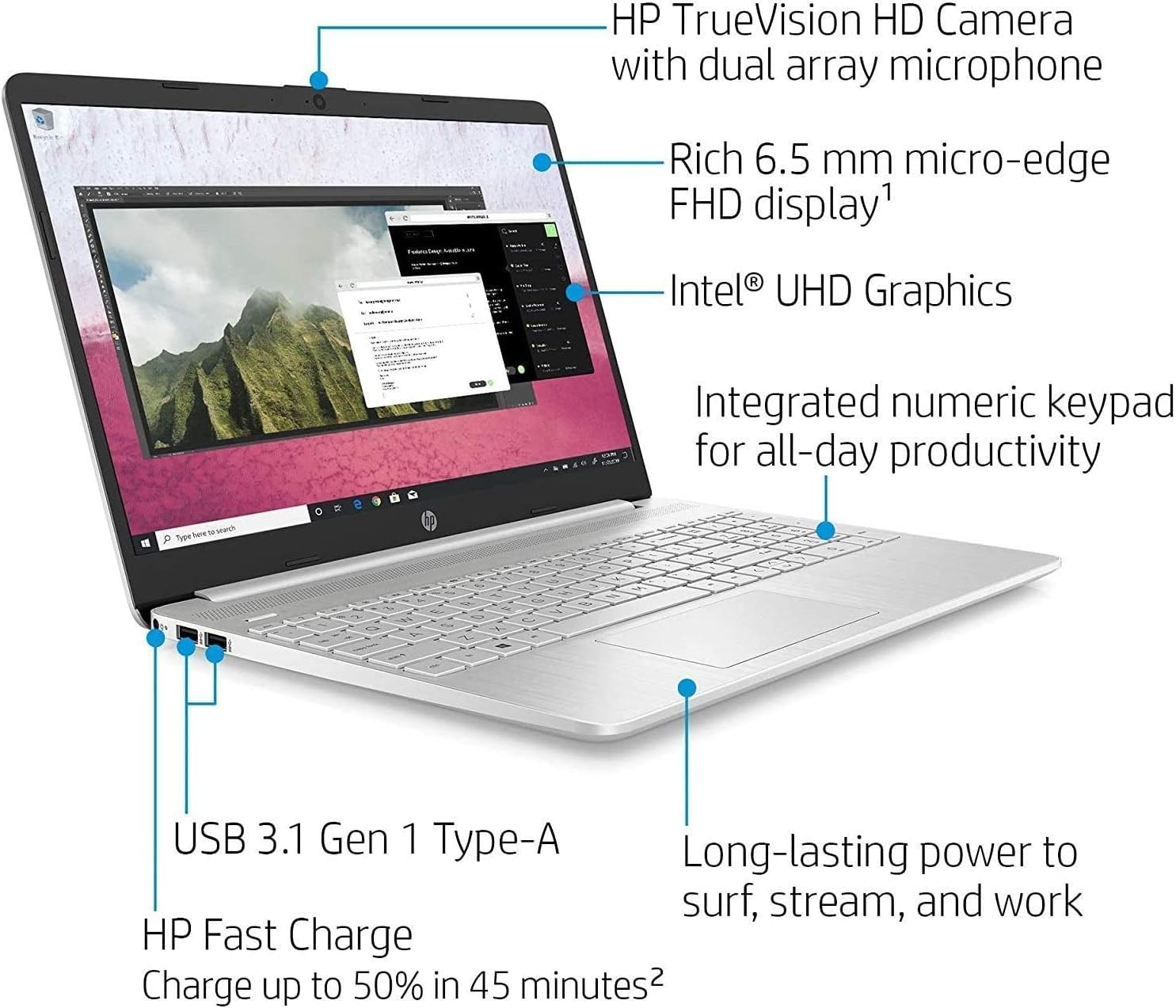 2021 Newest HP 15.6" FHD IPS Touchscreen Laptop, 11th Gen Intel i7-1165G7(Up to 4.7GHz), 32GB RAM, 1TB PCIe SSD, Intel Iris Xe Graphics, Webcam, NumPad, USB-A&C, HDMI, WiFi, Bluetooth, Windows 11