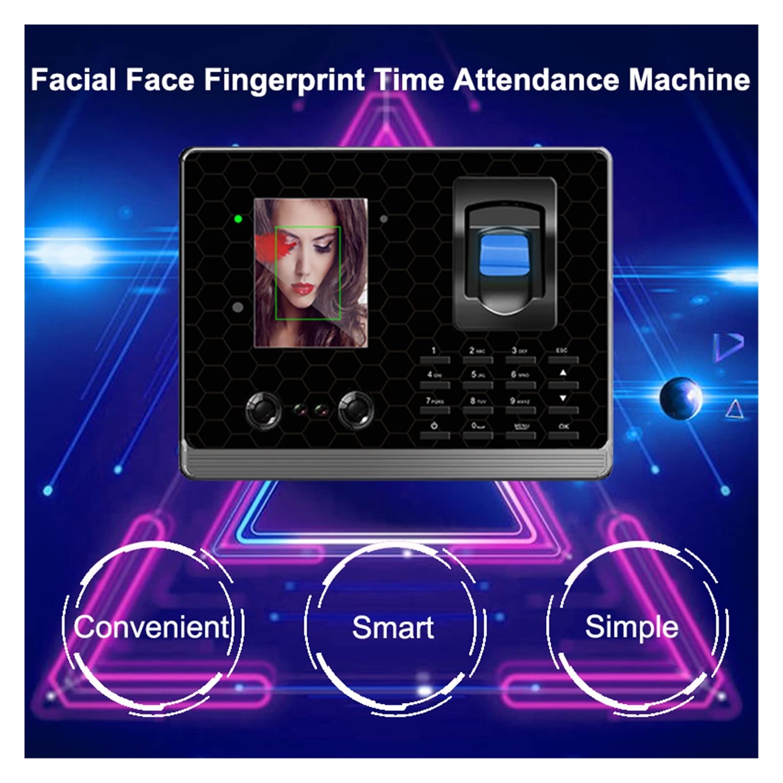 RIMOAL Enterprise Electronic Equipment Biometric Device Facial Fingerprint Time Attendance System TCP/IP USB Office Employee Time Clock Recorder Access Control Machine Enterprise Time Attendance Clock