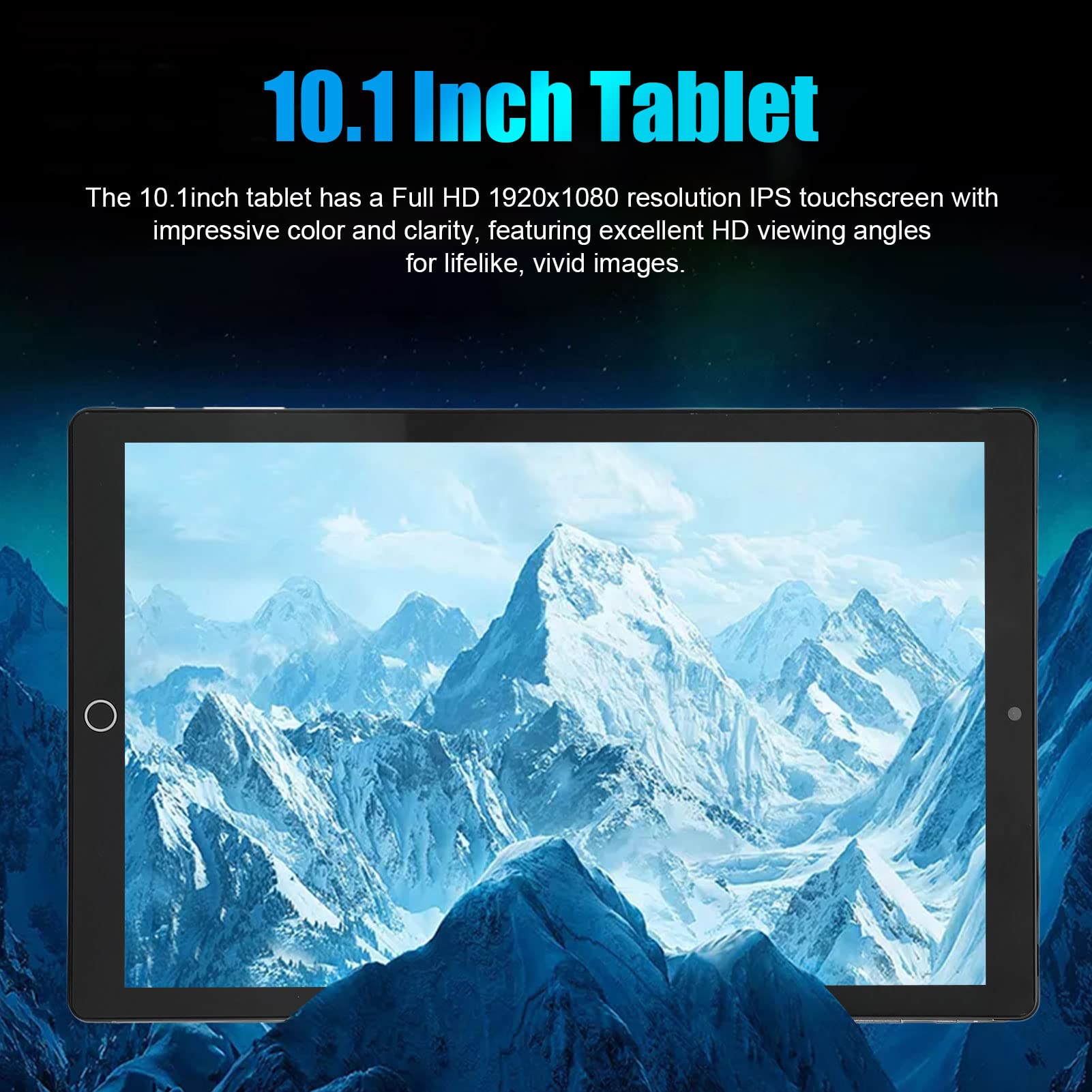 10.1in HD Tablet for Android11, 1920x1080 IPS Touchscreen 6GB RAM 128GB ROM 2.4G 5G Dual Band WIFI Tablet PC SUPPORT AM FM, Dual Camera and Speakers Tablet Computer 6000mAh Battery