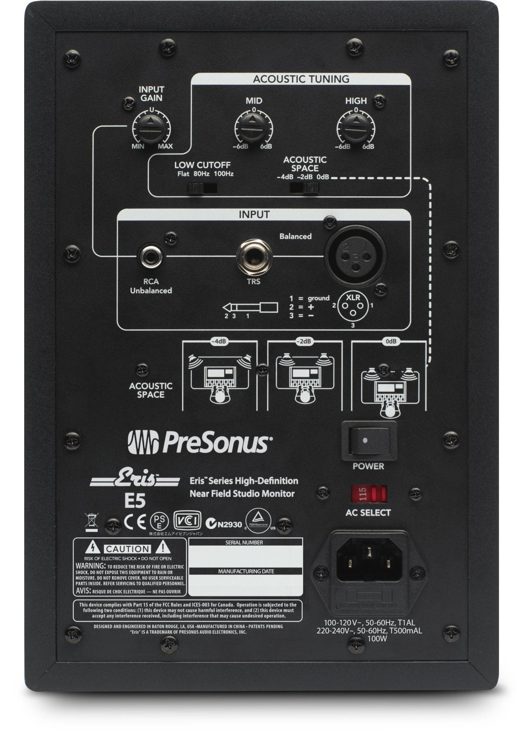 Presonus Eris E5, 5.25 Inch, 2-Way, Active Studio Monitor