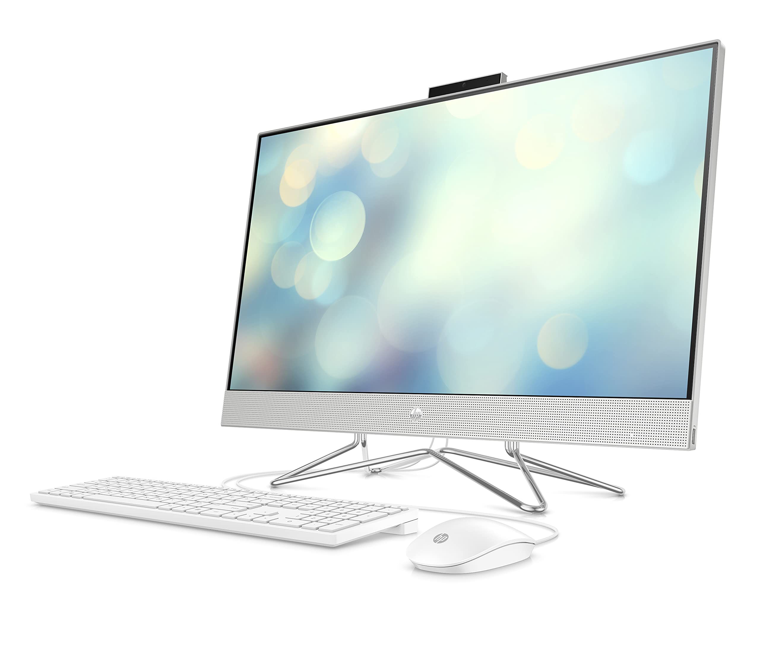 HP All-in-One 27" Desktop Computer, 11th Generation Intel Core i5-1135G7 Processor, Intel Iris Xe Graphics, 8 GB RAM, 512 GB SSD, Windows 11 Home (27-dp1370, Natural Silver)