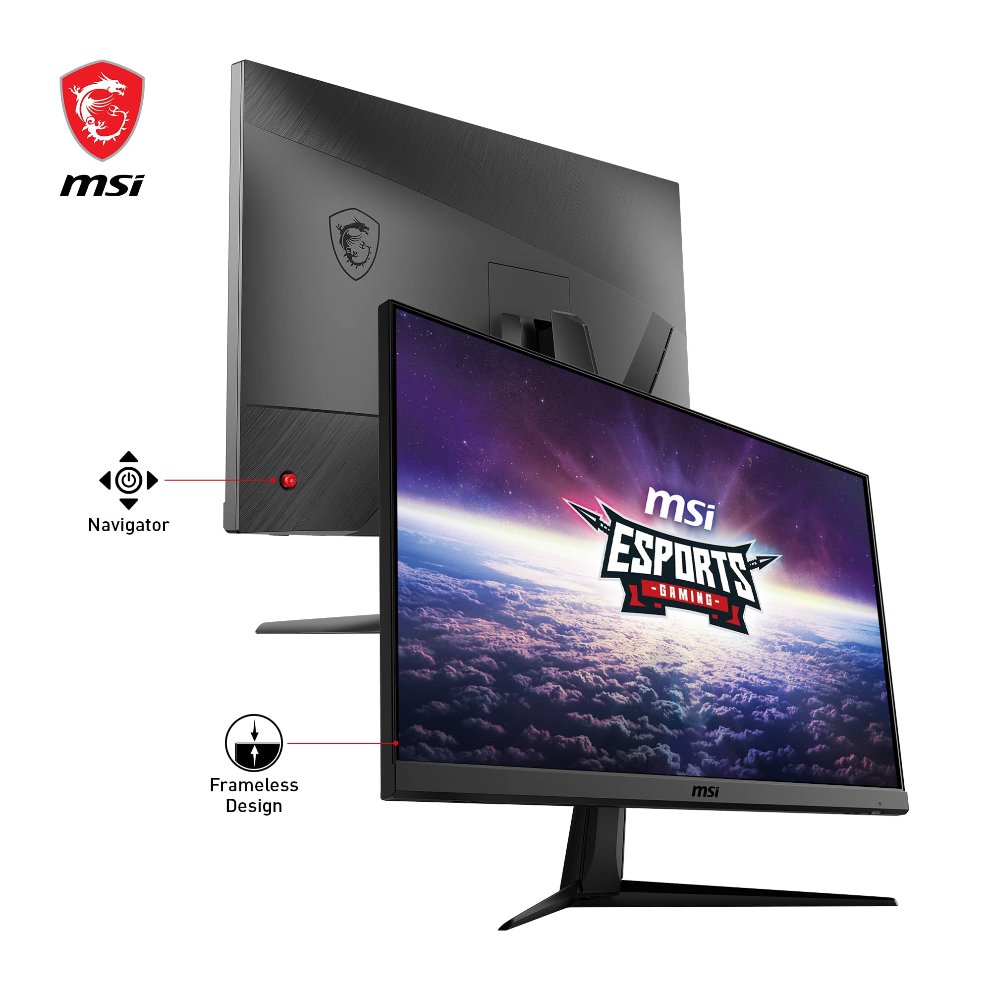 MSI G2722 27 Inch FHD Gaming Monitor - 1920 x 1080 IPS Panel, 170 Hz / 1ms, 101.91% sRGB Colour Gamut/FreeSync Premium- DP 1.2a, HDMI1.4b CEC