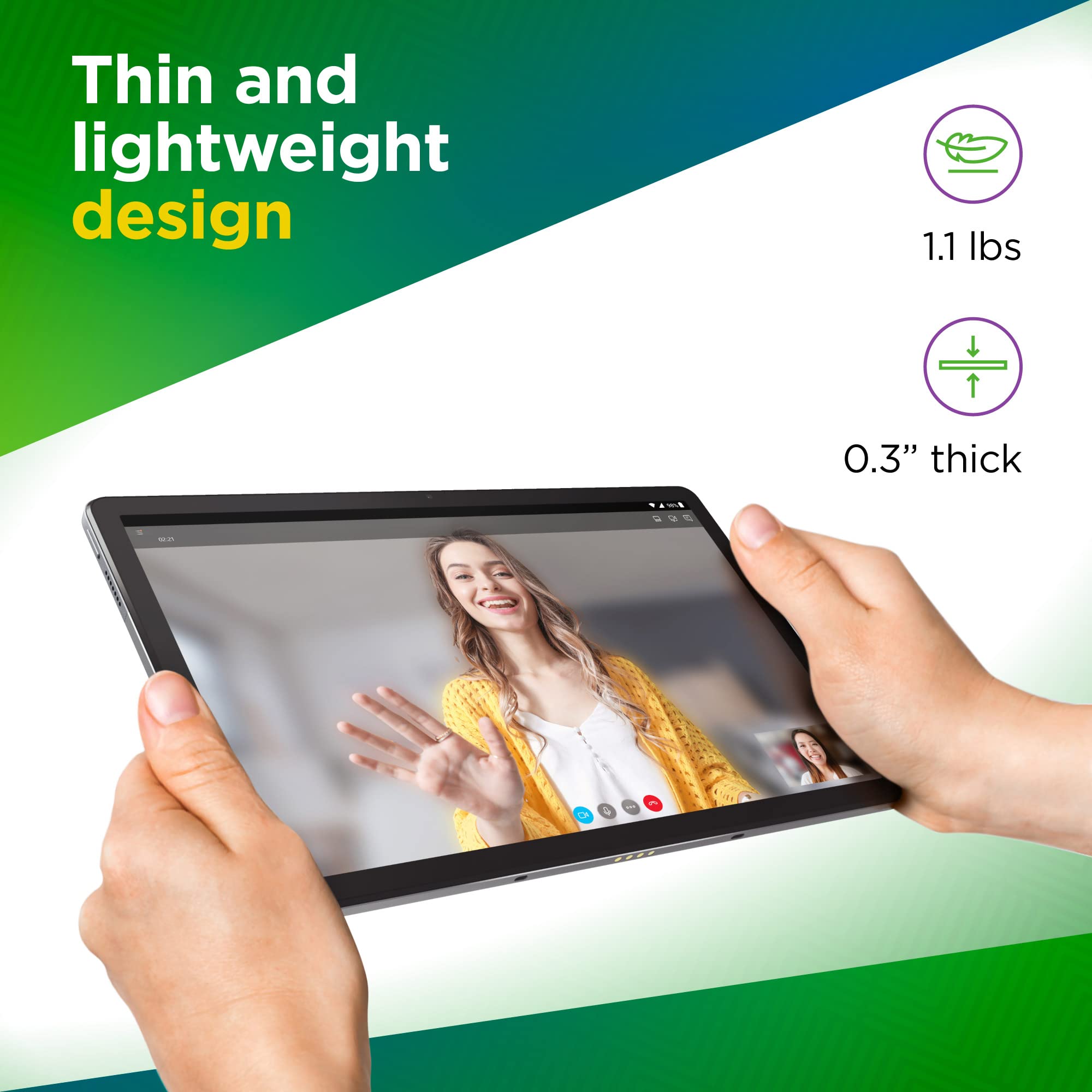 Lenovo Tab P11 Plus Android Tablet, 2K Display, Wi-Fi, Octa-Core Processor, 4GB + 128GB Memory, Slate Grey