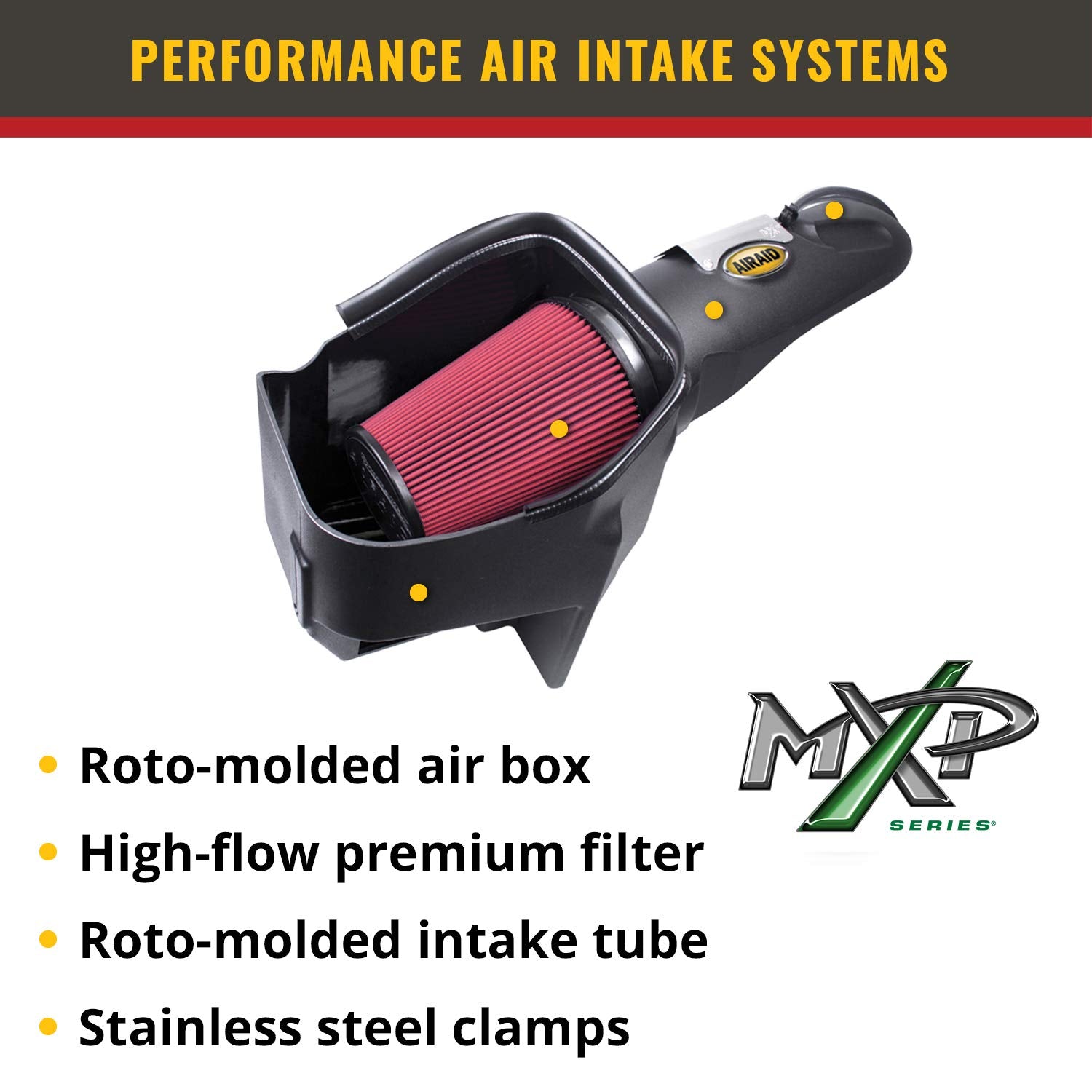 Airaid Cold Air Intake System: Increased Horsepower, Superior Filtration: Compatible with 2005-2011 TOYOTA (Tacoma, FJ Cruiser) AIR-511-301