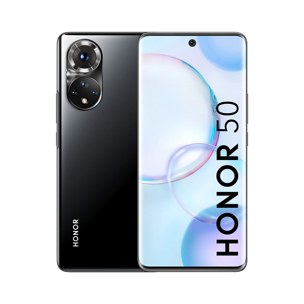 HONOR 50 5G SIM Free Mobile Phones 8GB+256GB with 108MP Camera, 120Hz 6.57" OLED Display, Qualcomm Snapdragon 778G, 66W Super Charging, International Version (Midnight Black)