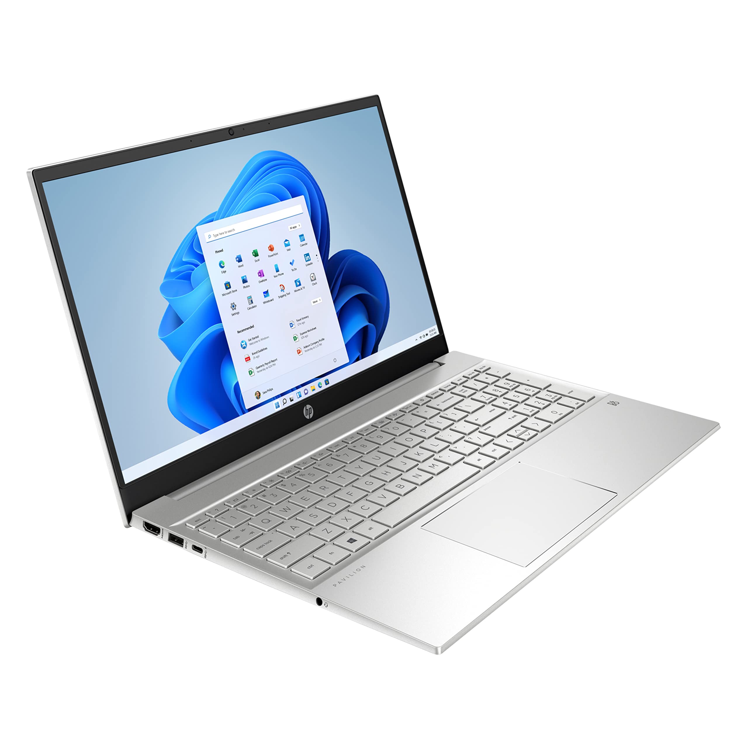 HP 2023 Pavilion 15 15.6" FHD Business Laptop, 12th Gen Intel 10 Cores i7-1255U, 32GB DDR4 RAM, 1TB PCIe SSD, WiFi 6, Bluetooth 5.2, Webcam, Natural Silver, Windows 11 Pro, USB 3.0 Extension Cable