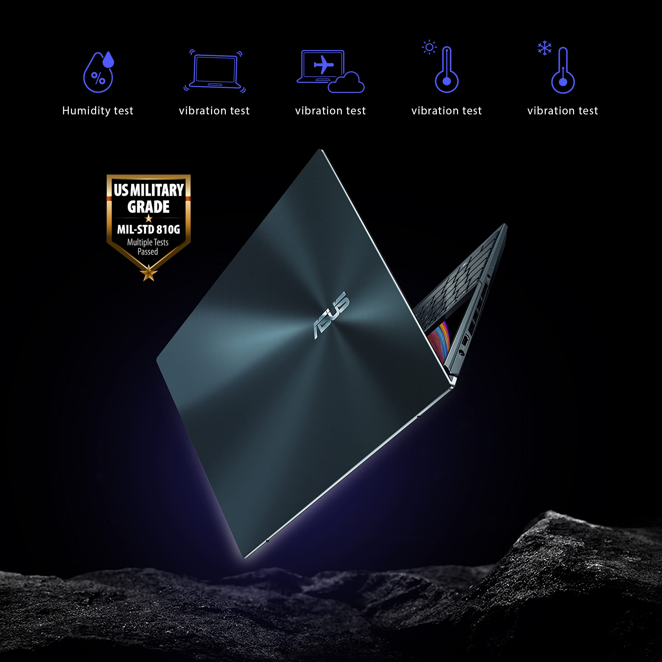 ASUS ZenBook Pro Duo 15 OLED UX582 Laptop, 15.6” OLED FHD Touch Display, Intel Core i9-12900H, 32GB, 1TB, GeForce RTX 3060 Laptop GPU, ScreenPad Plus, Windows 11 Pro, Celestial Blue, UX582ZM-XS96T