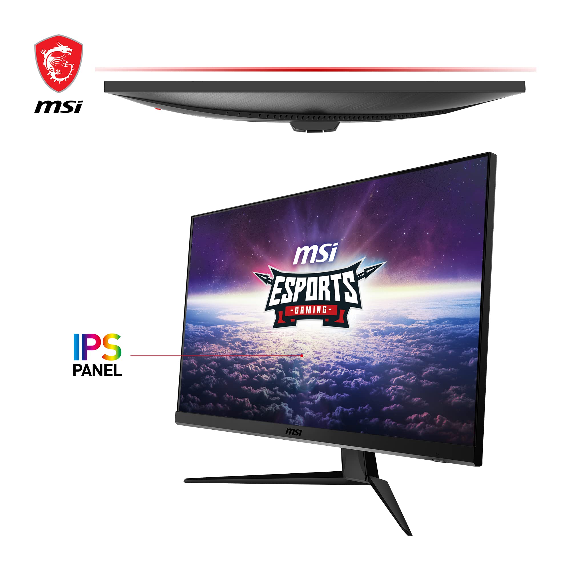 MSI G2722 27 Inch FHD Gaming Monitor - 1920 x 1080 IPS Panel, 170 Hz / 1ms, 101.91% sRGB Colour Gamut/FreeSync Premium- DP 1.2a, HDMI1.4b CEC