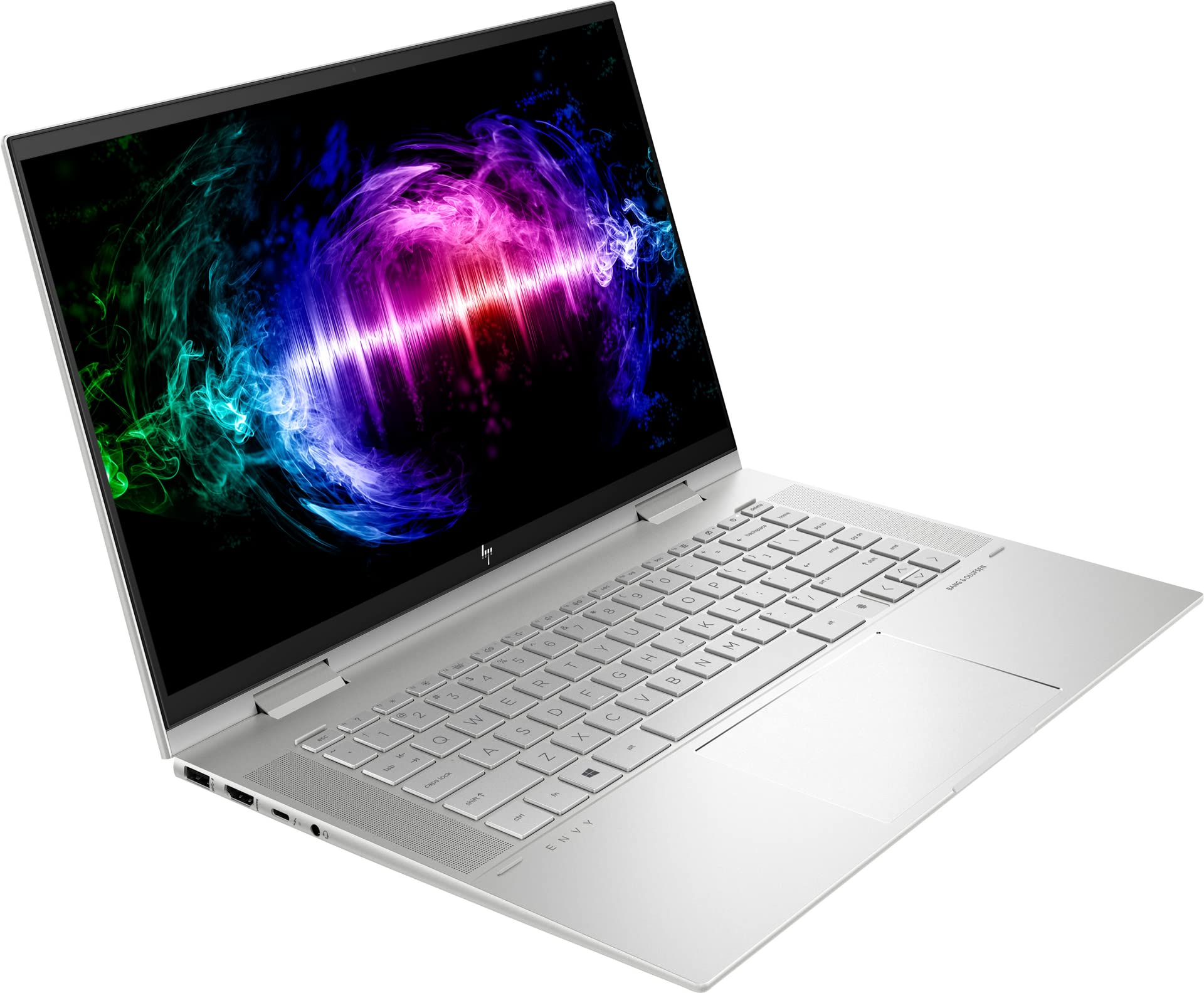 2022 HP Envy x360 2-in-1 15.6" FHD Touchscreen Convertible Laptop, Intel Core i5-1155G7(Beat i7-8550U), 32GB RAM, 1TB PCIe SSD, Backlit Keyboard, HDMI,Webcam, Windows 11, Silver White, ROKC Mousepad