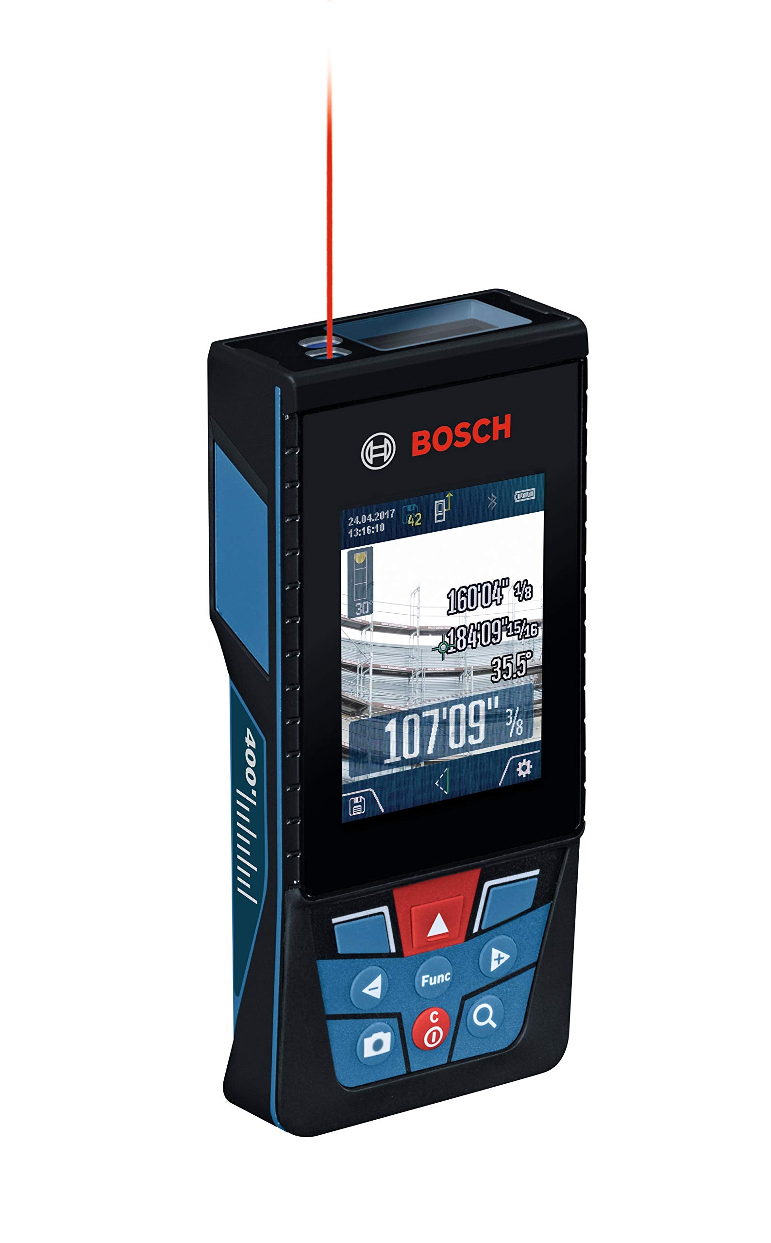 Bosch GLM400CL Blaze Outdoor Laser Measure with Camera, 400'