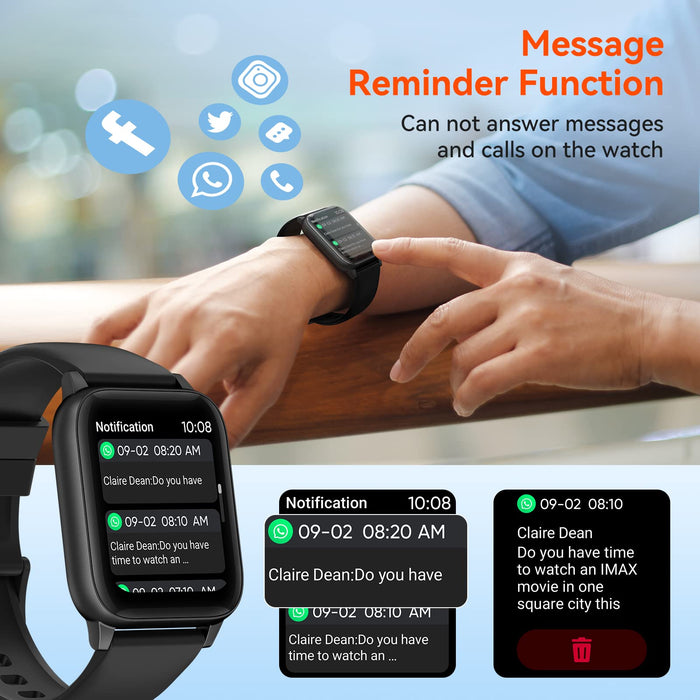 Smart Watch Parsonver 5ATM Waterproof Fitness Watch for Swimming