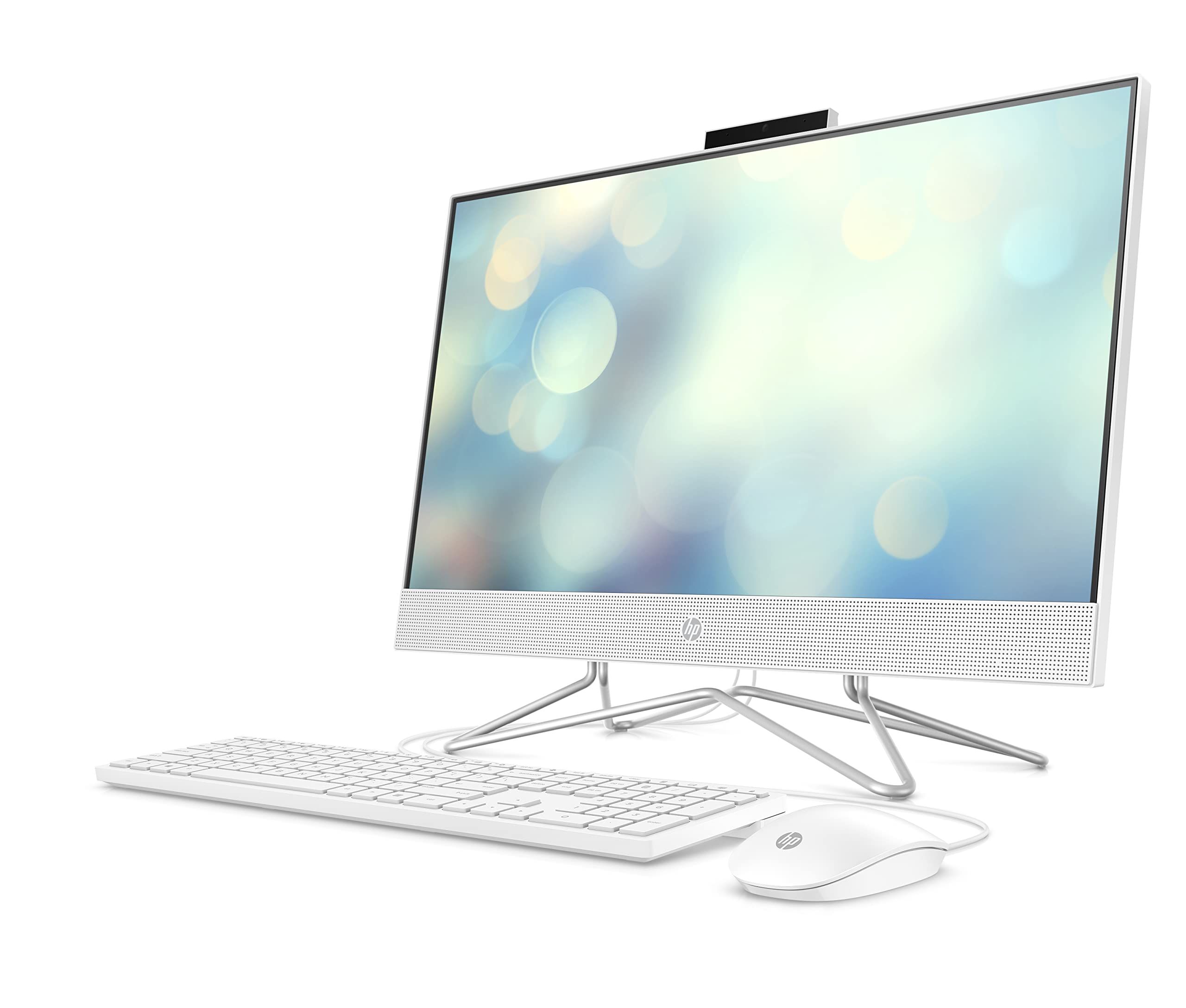 HP All-in-One 24 inch Desktop, 11th Generation Intel Core i5-1135G7 Processor, Intel Iris Xe Graphics Graphics, 8 GB RAM, 512 GB SSD, Windows 11 Home (24-df1370, Snow White)