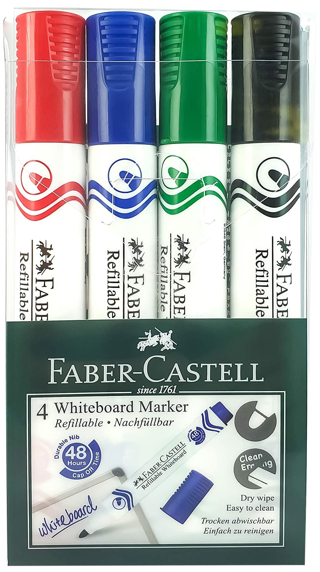 Faber Castell Whiteboard Marker Bullet Wallet Of 4Pc, 253942