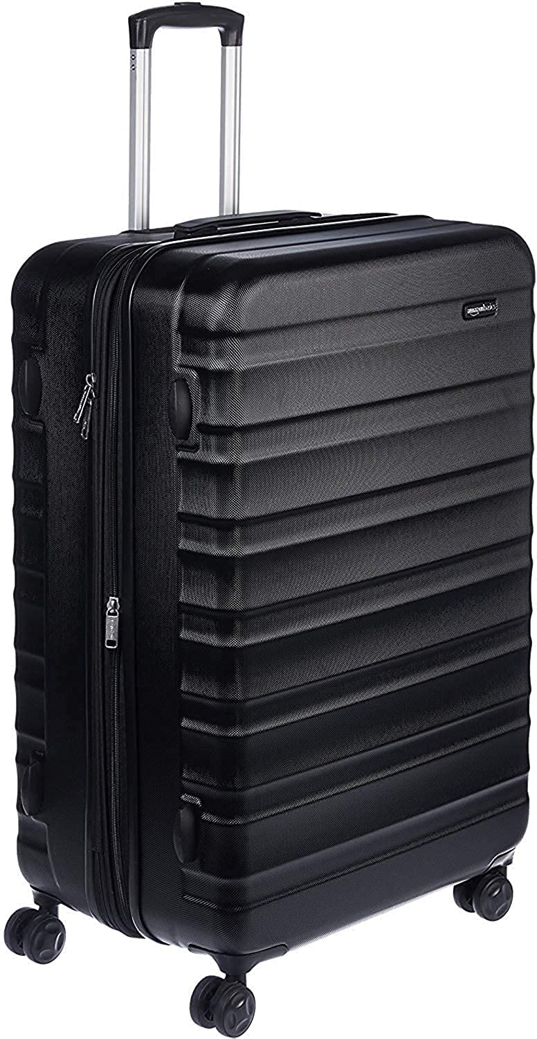 Amazon Basics Hardside Spinner Luggage- 28 inch (Material: ABS), Black