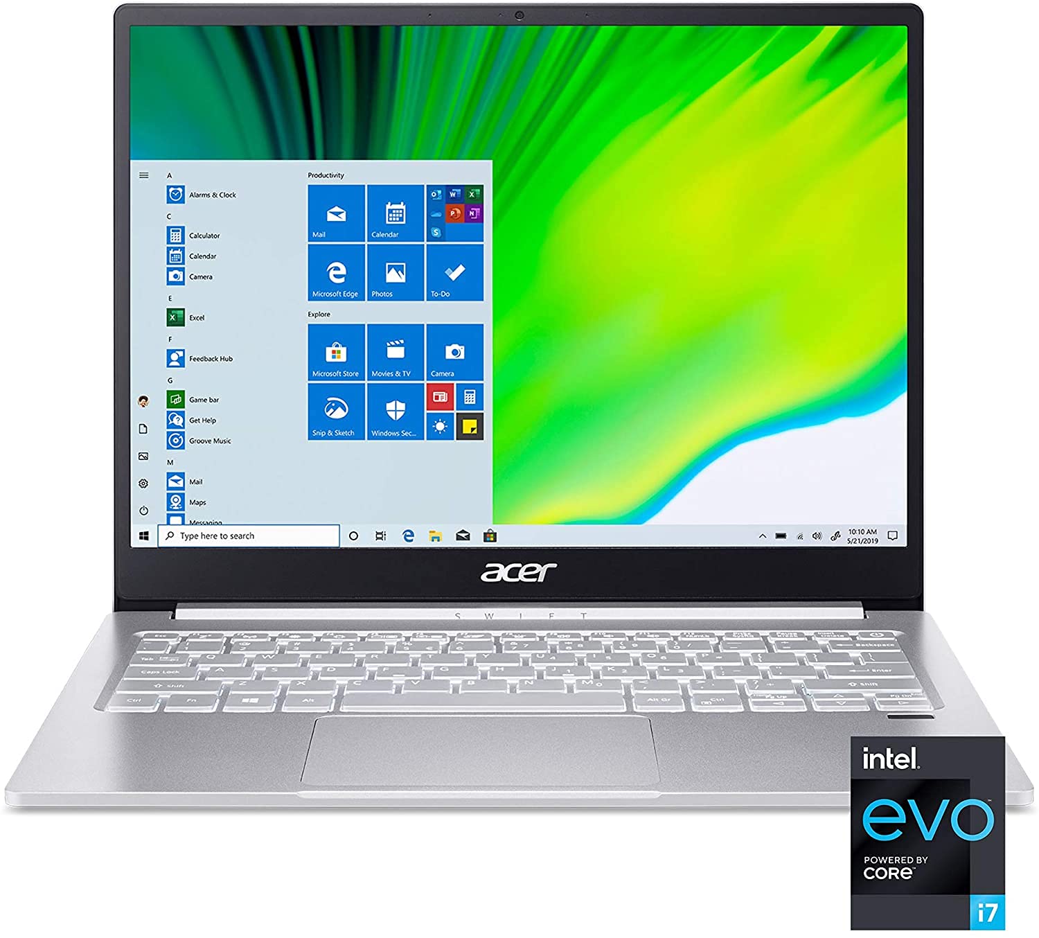 Acer Swift 3 Intel Evo Thin & Light Laptop, 13.5" 2256 x 1504 IPS, Intel Core i7-1165G7, Intel Iris Xe Graphics, 8GB LPDDR4X, 1TB NVMe SSD, Wi-Fi 6, Fingerprint Reader, Back-lit KB