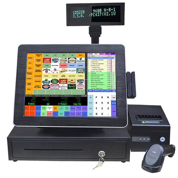 Cash register sale with a scanner