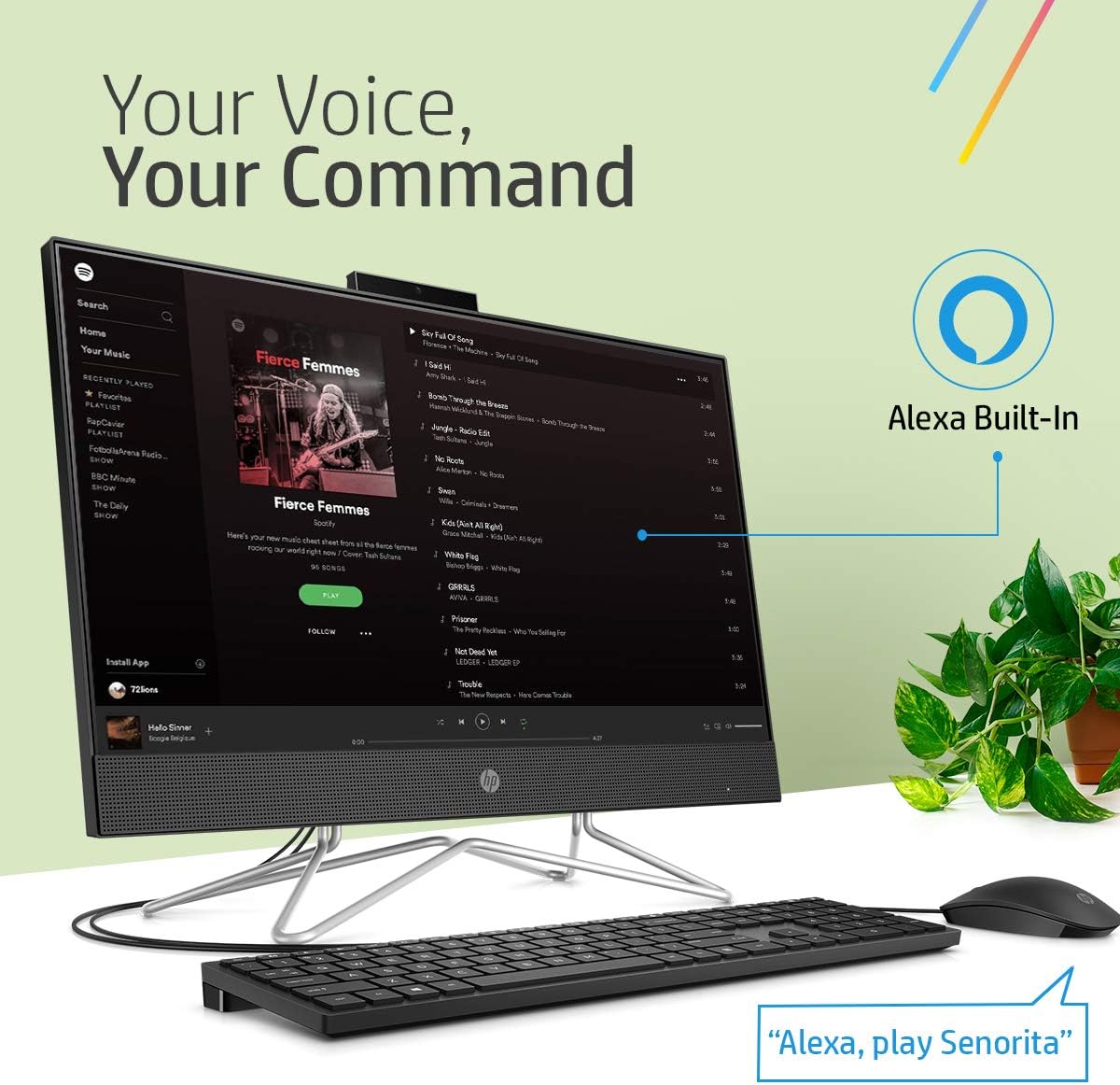 HP All-in-One 24-df0215in 60.45 cm (23.8-Inch) FHD with Alexa Built-in (AMD Ryzen 3-3250U/8GB/256GB SSD + 1TB HDD/Win 10/MS Office 2019/Jet Black)