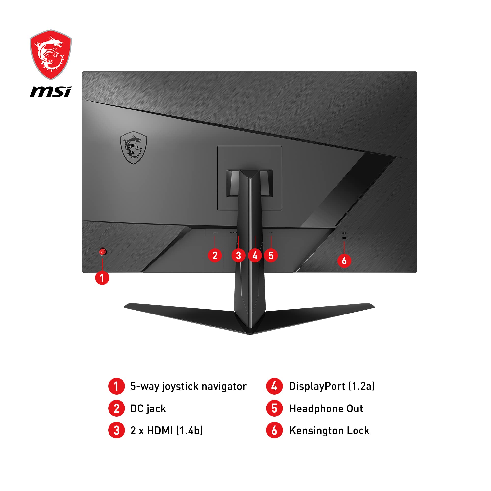 MSI G2722 27 Inch FHD Gaming Monitor - 1920 x 1080 IPS Panel, 170 Hz / 1ms, 101.91% sRGB Colour Gamut/FreeSync Premium- DP 1.2a, HDMI1.4b CEC