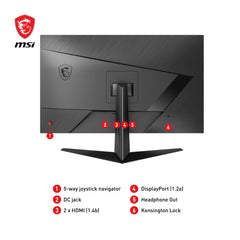 MSI G2722 27 Inch FHD Gaming Monitor - 1920 x 1080 IPS Panel, 170 Hz / 1ms, 101.91% sRGB Colour Gamut/FreeSync Premium- DP 1.2a, HDMI1.4b CEC