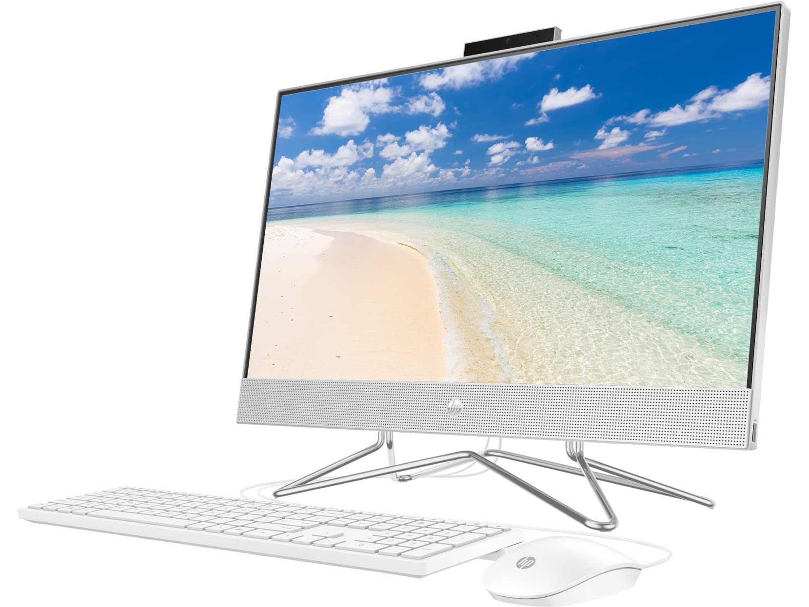 HP Newest All-in-One Desktop Computer, 23.8" Full HD Touchscreen, 11th Generation Intel Core i7-1165G7 Processor, Intel Iris Xe Graphics, 16GB RAM, 256GB SSD + 1TB HDD, Webcam, Windows 11 Home