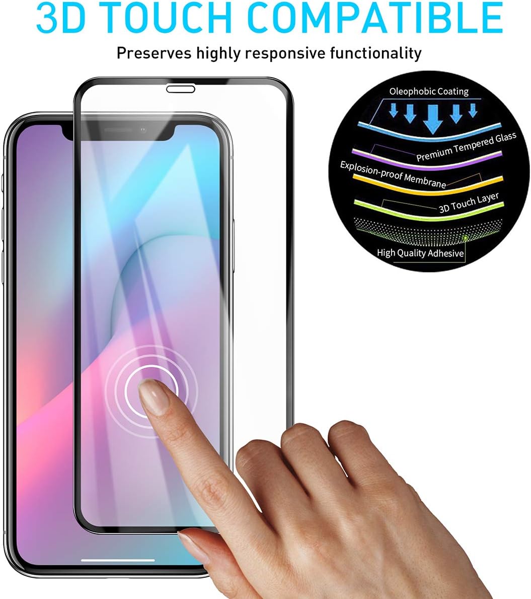 AICASEME Screen Protector for iPhone 11 [Tempered Glass], 20D 9H Anti Scratch Hardness 0.26mm Crystal HD Clear Protective Film for Apple iPhone 11 (6.1-inch)