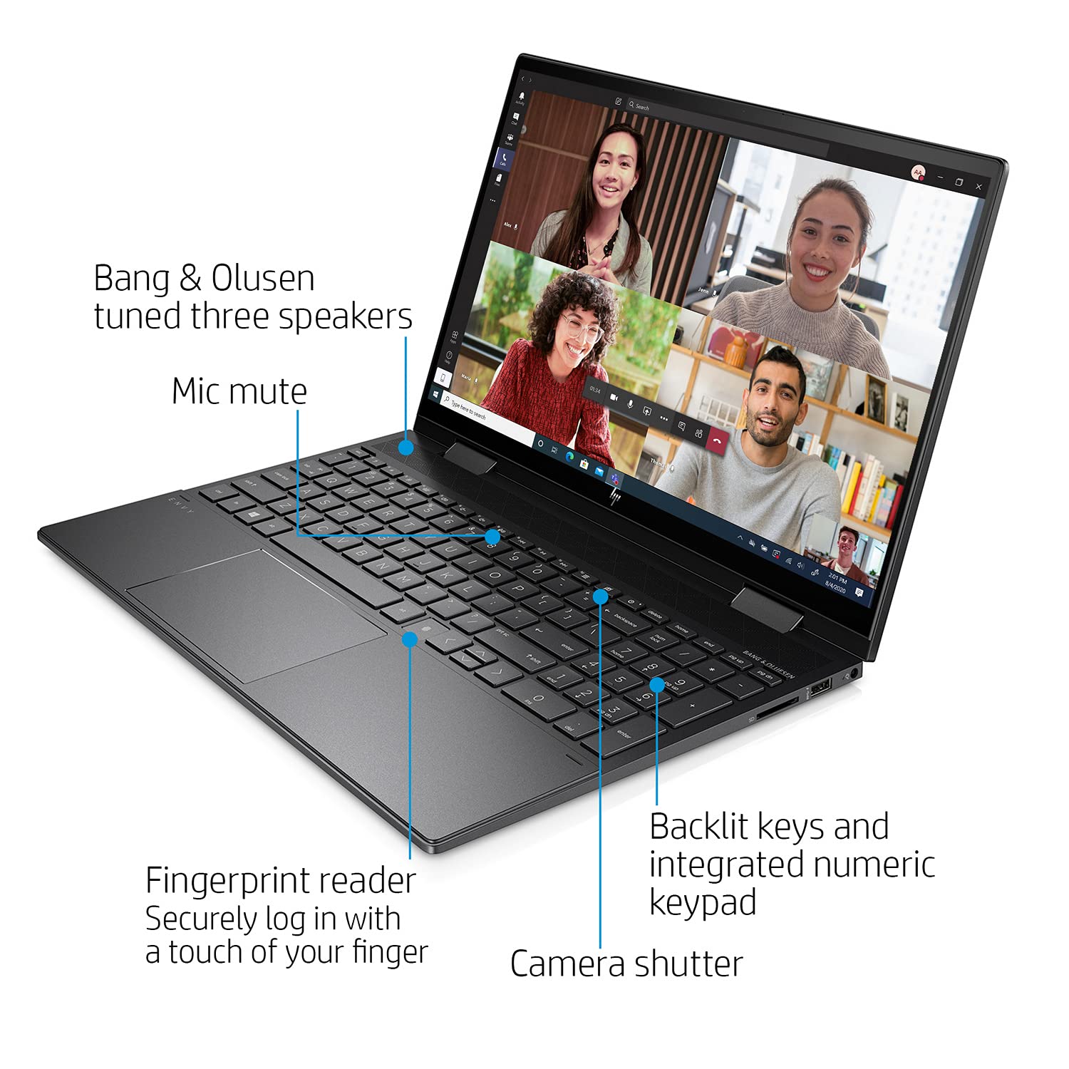 HP Envy x360 2-in-1 Flip Laptop, 15.6" Full HD Touchscreen, AMD Ryzen 7 5700U 8-Core Processor, 16GB RAM, 1TB SSD, Backlit Keyboard, HDMI, Webcam, Wi-Fi 6, Windows 11 Home, HP Stylus Pen Included