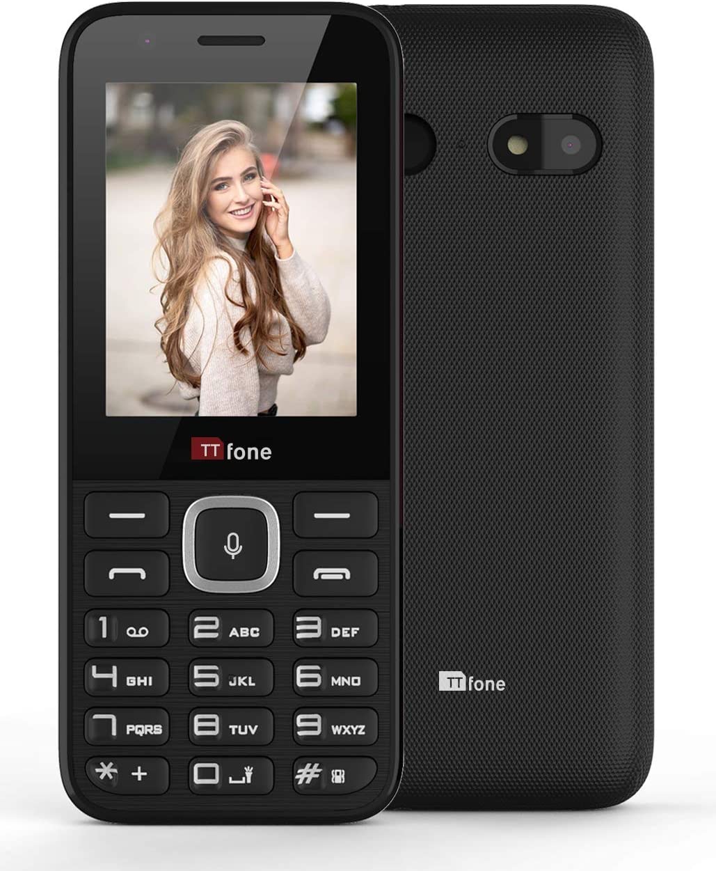 TTfone TT240 Simple Easy to use Whatsapp Mobile Phone - 3G KaiOS - with Google Voice Assistant, Black