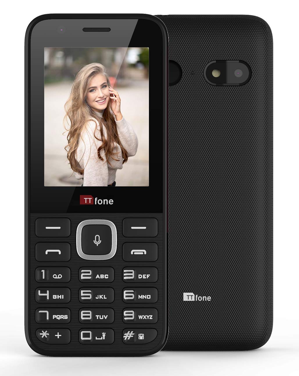 TTfone TT240 Simple Easy to use Whatsapp Mobile Phone - 3G KaiOS - with Google Voice Assistant, Black