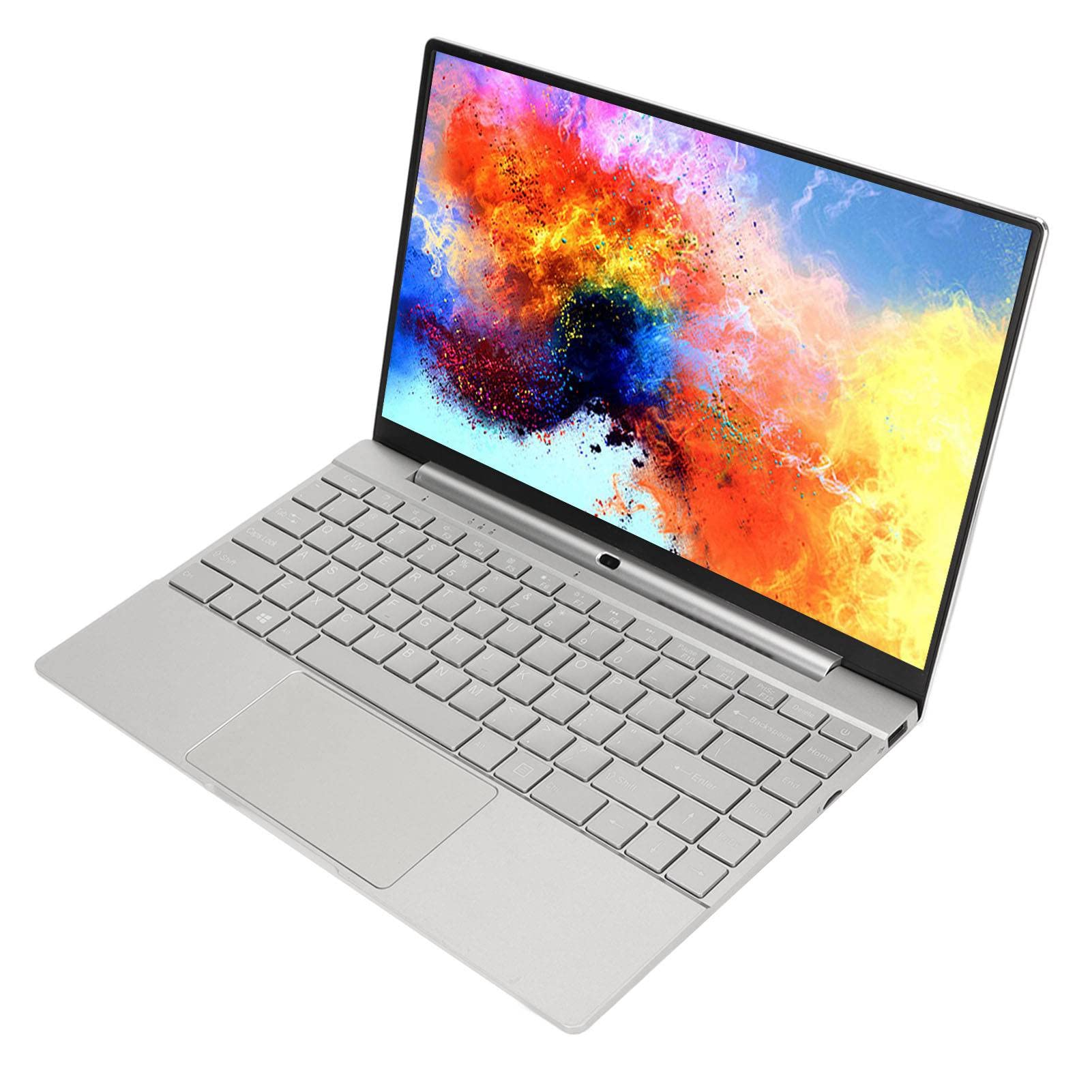 14 inch Laptop, Ultra Slim Portable Laptop with 1080P IPS HD Screen, For N5095 Quad Core Processor, 6GB RAM, WiFi Backlit Keyboard, Gaming Laptop for Windows11, Silver(6G 512G)