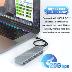 USB C 3.2 MacBook SSD Enclosure for 12+16 PIN MacBook Air/Pro SSD, Aluminum M.2 NVMe MacBook Pro SSD Enclosure Adapter Support MacBook Pro,MacBook Air, Mac Pro, iMac from 2013 to 2017