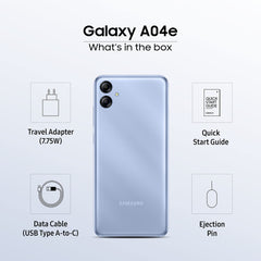 Samsung Galaxy A04e (Light Blue, 3GB, 32GB Storage) | 13 MP Rear Camera | Face Unlock | Upto 7GB RAM with RAM Plus | MediaTek Helio P35 | 5000 mAh Battery