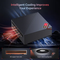 ACEMAGICIAN Mini PC, AMD Ryzen 5 5600U (6C/12T, up to 4.2Ghz) 16GB DDR4 512GB SSD Mini PC Windows 11 Pro, 4K@60Hz Triple Display Dual Ethernet Mini Desktop Computers WiFi BT 4.2, Support Auto Power On