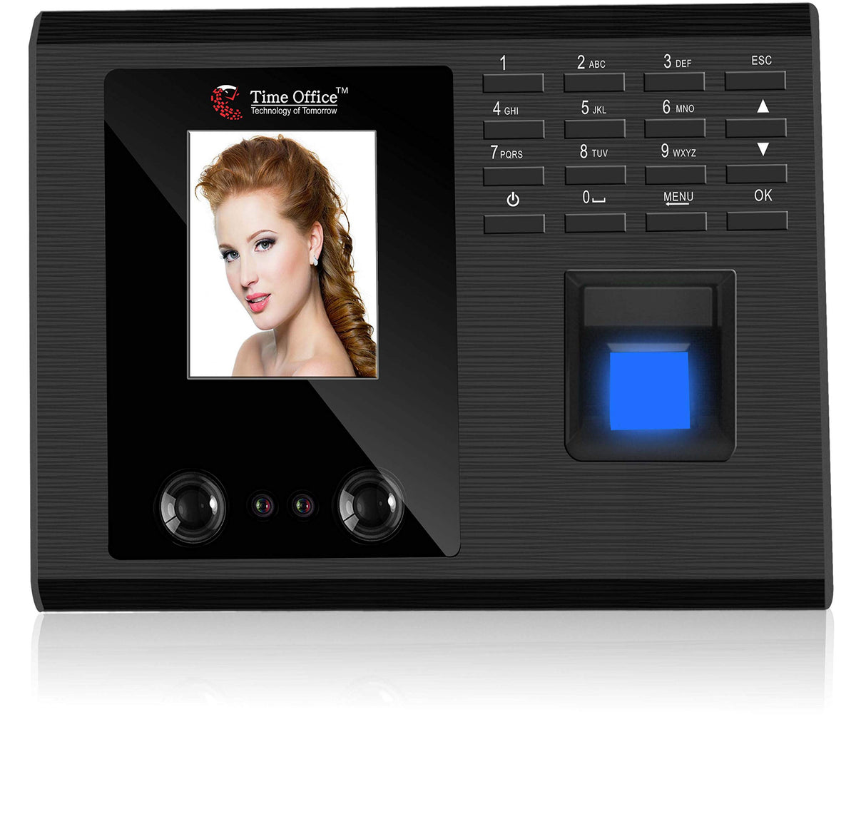 Time Office Face Attendance Device with Cloud Attendance Software(Black) (Face, Fingerprint, LAN)