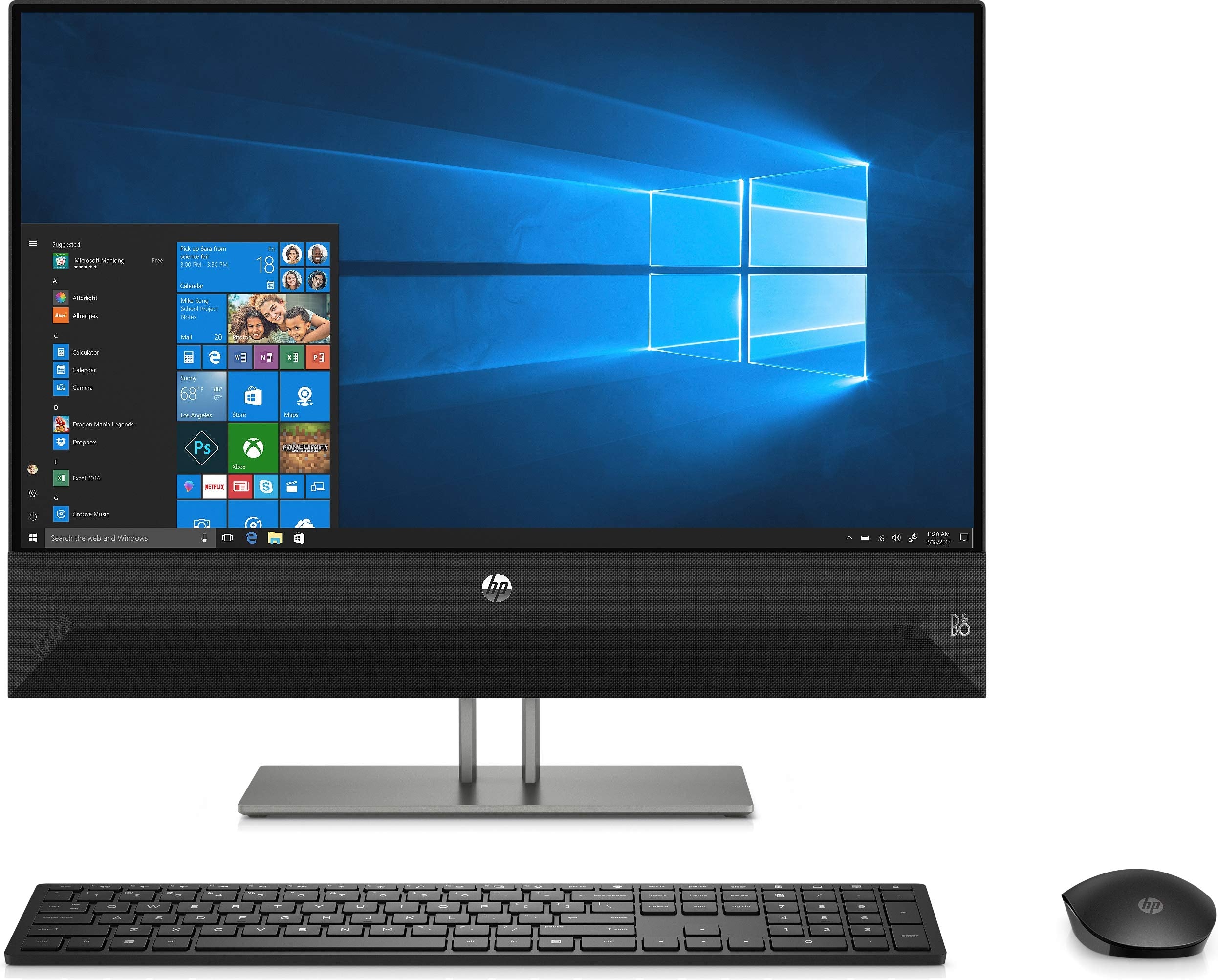 HP All In One Pavilion 24 Touch Intel 8-Core i7-9700t, 8GB, 1TB + 128GB SSD, 24 FHD Touchscreen, MX GeForce 230 2GB, Win 10, Eng- Keyboard, Black