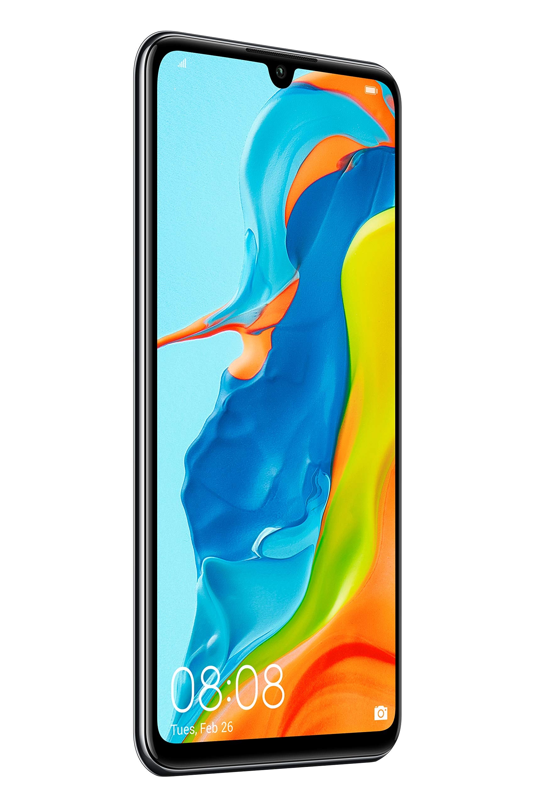 Huawei P30 Lite 128 GB 6.15 inch FHD Dewdrop Display Smartphone with 48MP AI Ultra-wide Triple Camera, 4GB RAM, Android 9.0 Sim-Free Mobile Phone, Single Sim, UK Version, Midnight Black