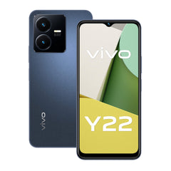 vivo Y22 4G (Starlit Blue, 4GB RAM, 128GB) 50MP Rear Camera | 5000 mAh Battery | 18W Charging | Snapdragon 680 Processor | 12 Months Warranty + Backpack